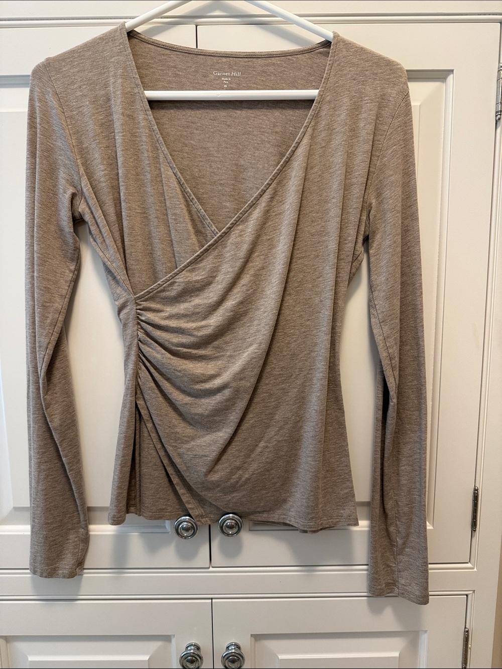 Garnet Hill Wrap Long Sleeve Tee